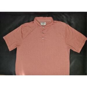 Linksoul Tempus Fugit Mens Polo Shirt Size L Short Sleeve Lightweight Stretch